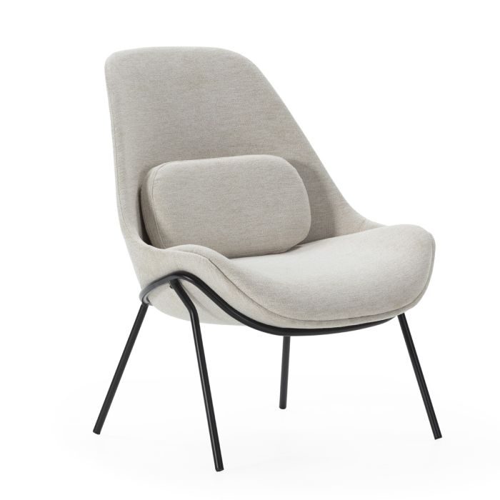 Sillón Moderno Negro/Beige