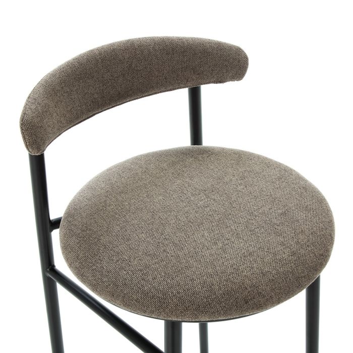 Taburete 44x46x94 Metal Negro/Tela Gris
