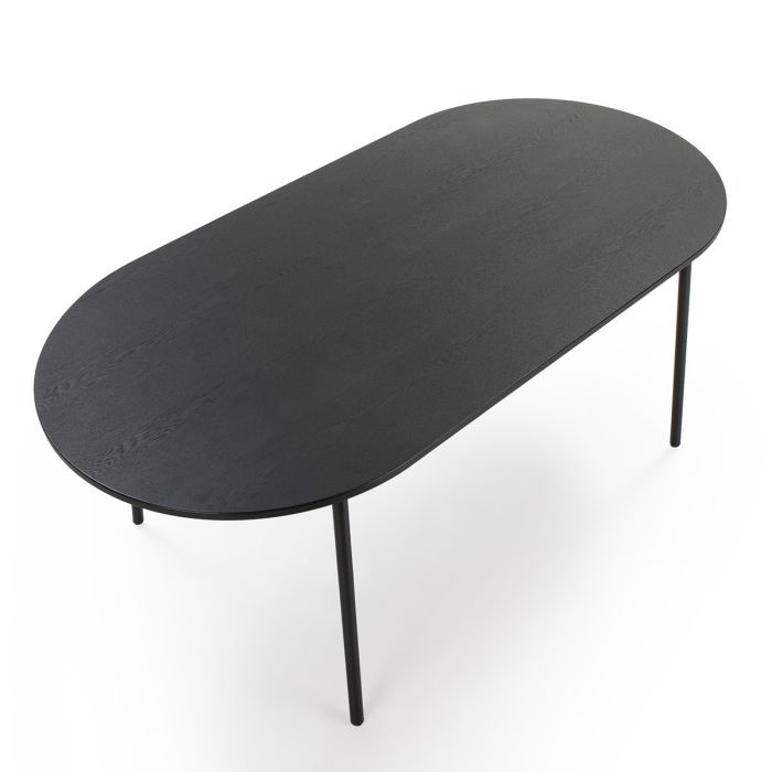 Mesa Salón Madera Metal Negro 180 Cm