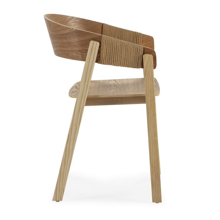 Silla 56x51x75 Madera de Roble/Cuerda -- Natural