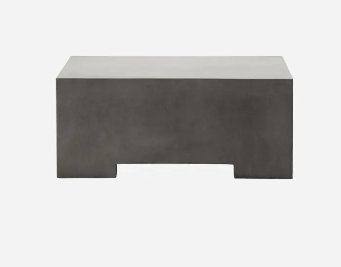 Mesa Centro Cuadrada Cemento Gris, 82 Cm