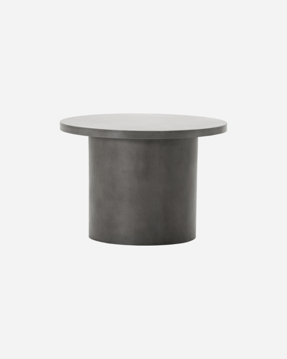 Mesa Centro Redonda Terraza Cemento Gris, Ø 65 Cm