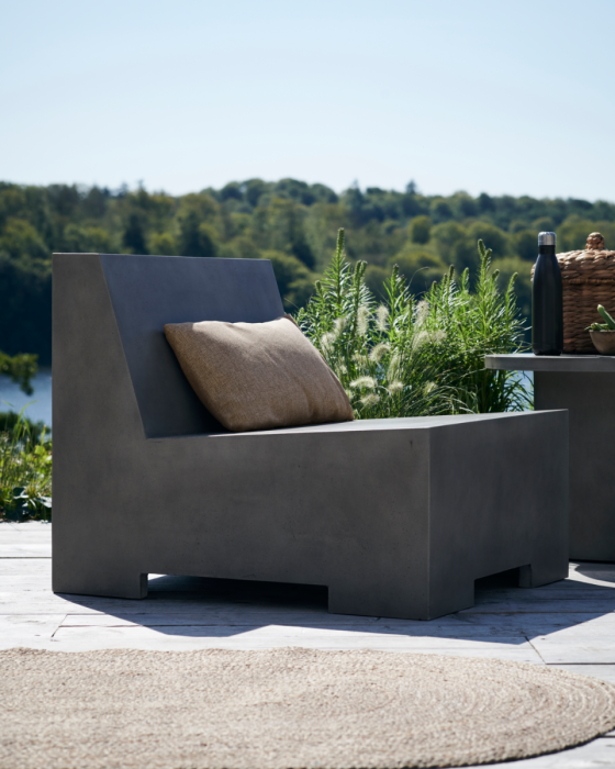 Sillón Lounge Cemento Gris, 82 Cm