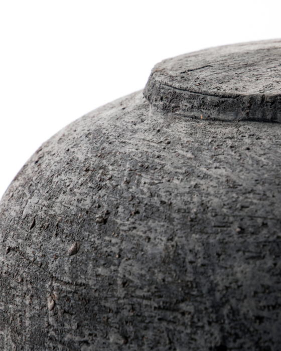 Lámpara Sobremesa Algodón Negro Arcilla, 46 Cm