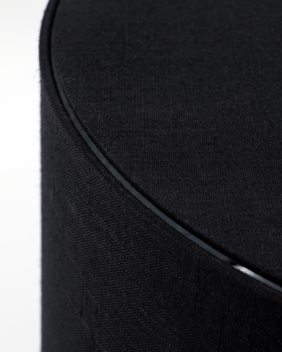 Lámpara Sobremesa Algodón Negro Arcilla, 46 Cm