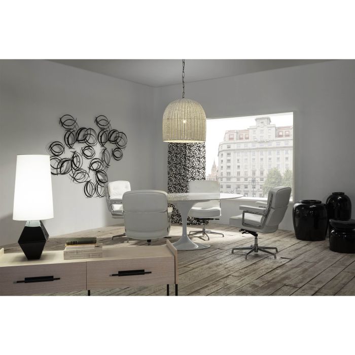 Mueble TV 140x45x55 Madera Natural/Metal Negro