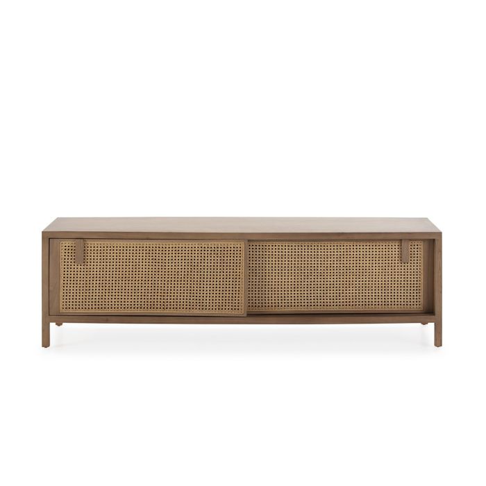 Mueble TV 160x42x48 Madera/Ratán Arena/Natural