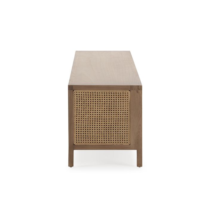 Mueble TV 160x42x48 Madera/Ratán Arena/Natural