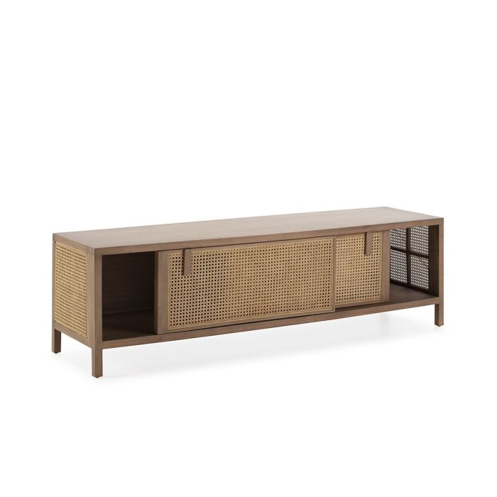Mueble TV 160x42x48 Madera/Ratán Arena/Natural