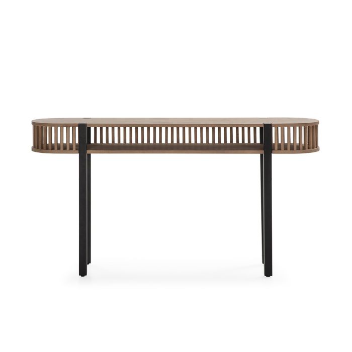 Consola 150x33x80 Madera/Metal Arena/Negro