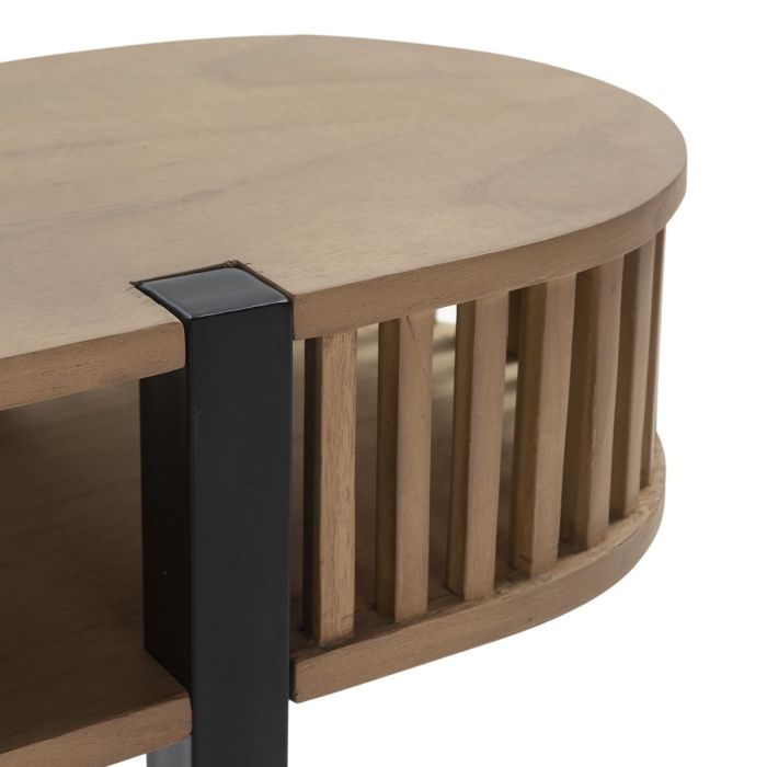 Consola 150x33x80 Madera/Metal Arena/Negro