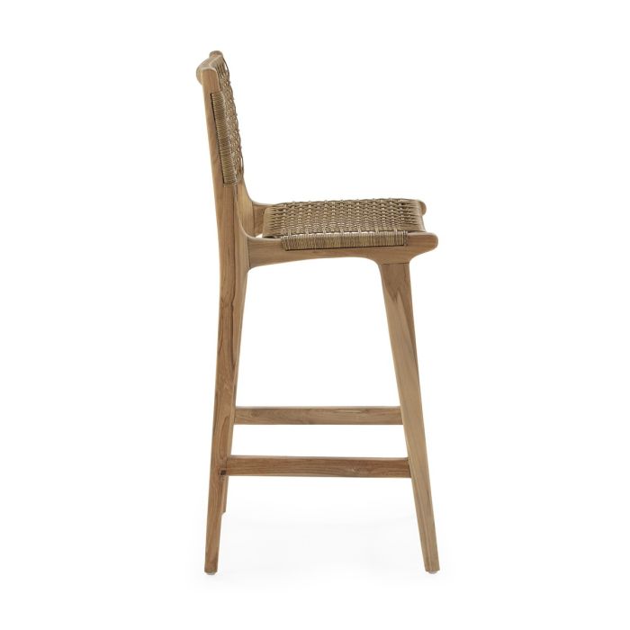 Taburete 49x49x105 Madera de Teca/Cuerda Natural