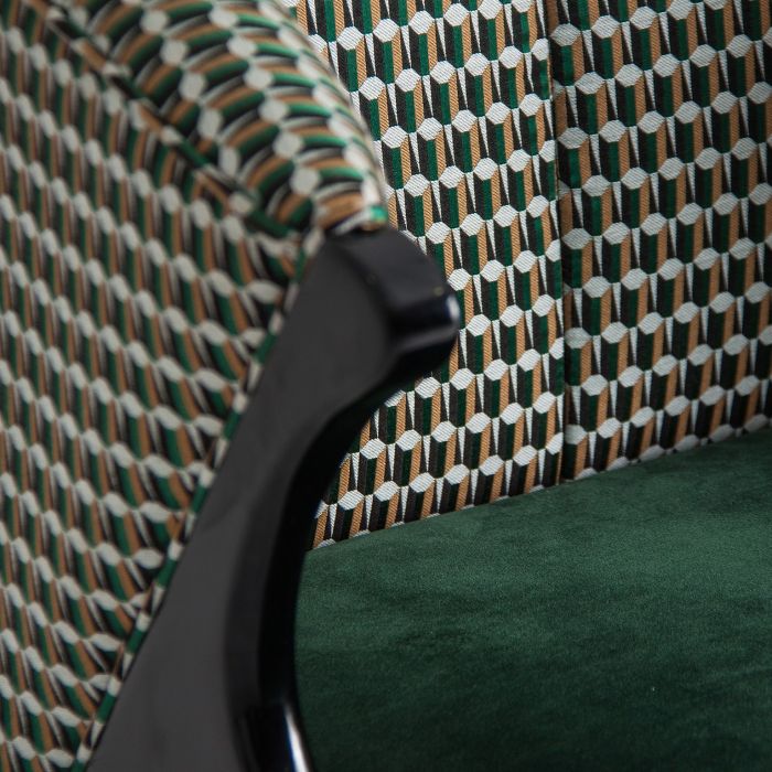 Sillón Kelheim Art Decó Terciopelo Verde, 73 Cm