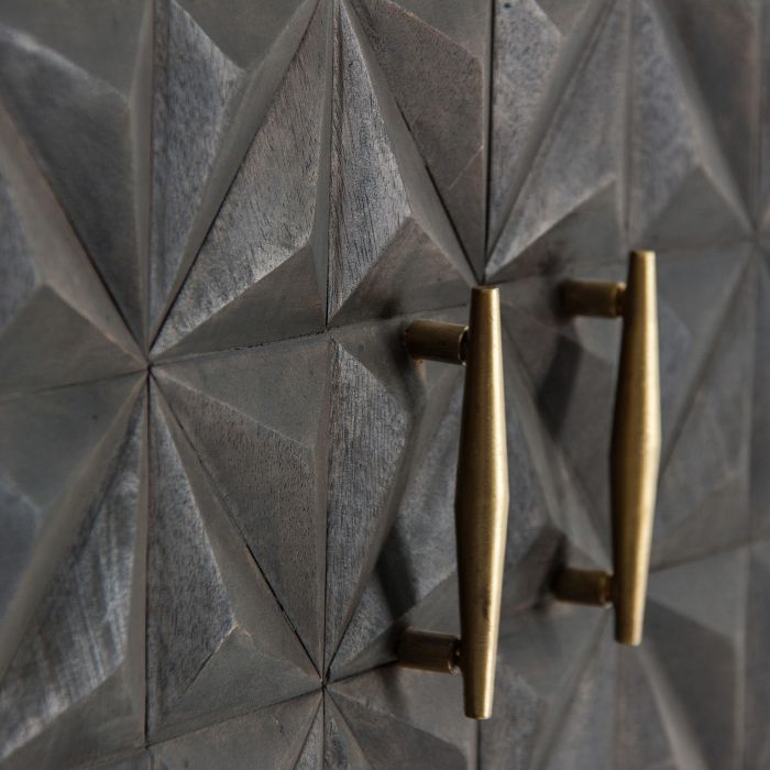 Armario Madera Mango Hierro Negro/Oro, 161 Cm