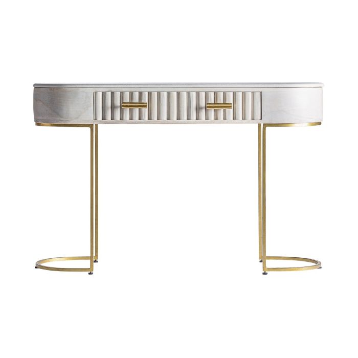 Consola Glees  art decó mango crema hierro oro
