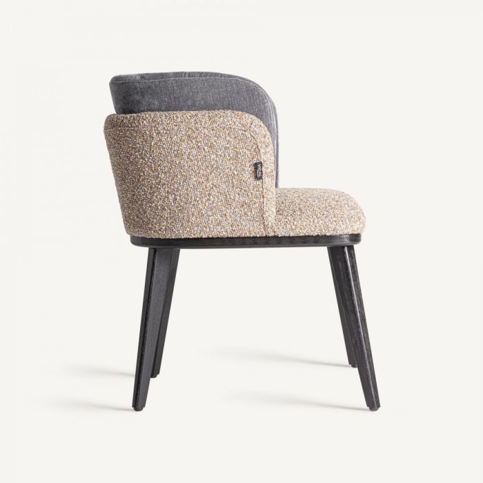 Silla Meda Tejido Tonos Azules Madera Caucho, 61 Cm