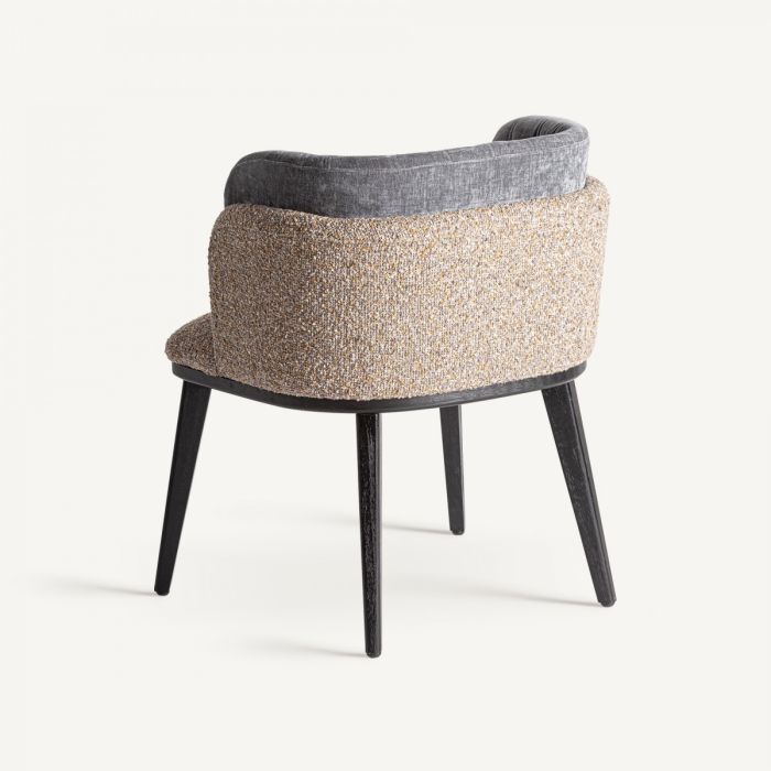 Silla Meda Tejido Tonos Azules Madera Caucho, 61 Cm