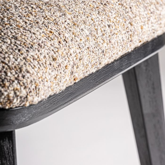 Silla Meda Tejido Tonos Azules Madera Caucho, 61 Cm