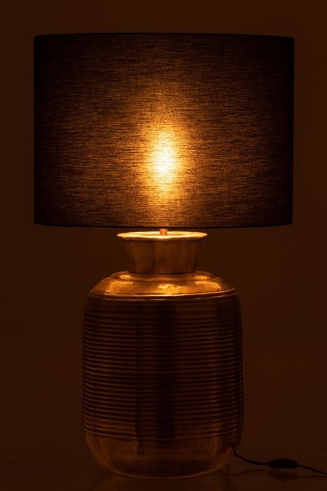 Lámpara De Sobremesa Aros Aluminio Oro, 31 Cm