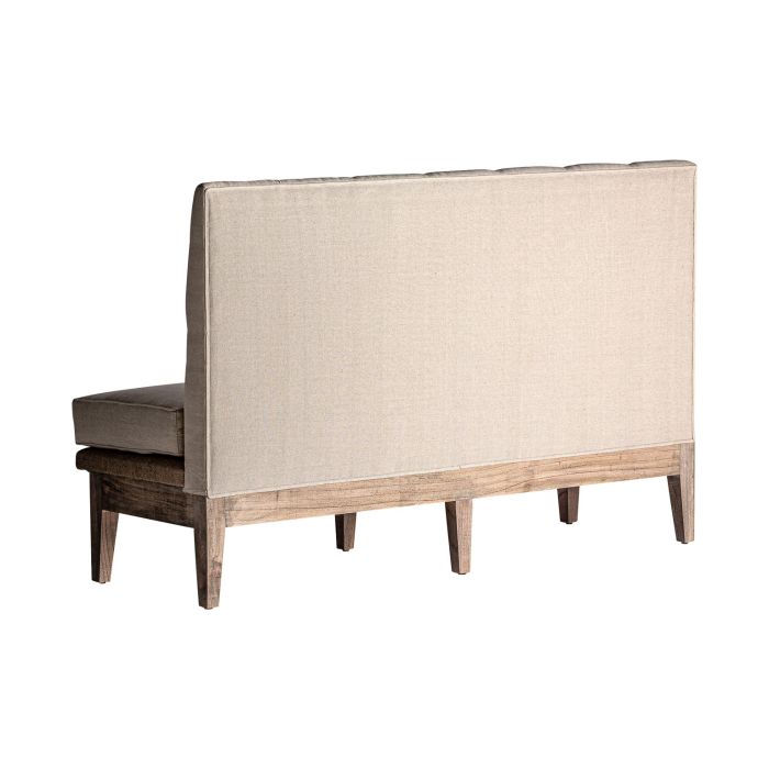 Sofá Bar Madera Blanco Roto Tejido Beige, 171 Cm