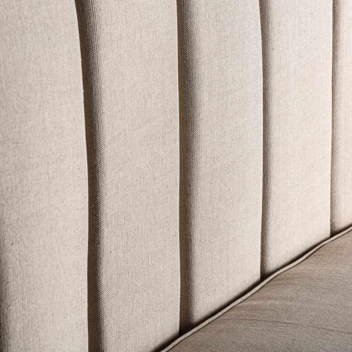 Sofá Bar Madera Blanco Roto Tejido Beige, 171 Cm