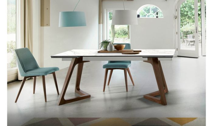 Mesa Extensible Nórdica Madera-porcelanico Ivalo