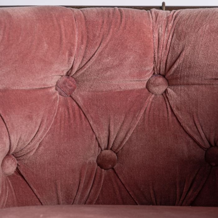 Sillón Hierro Oro Terciopelo Rosa 72x70x67 Tapizado