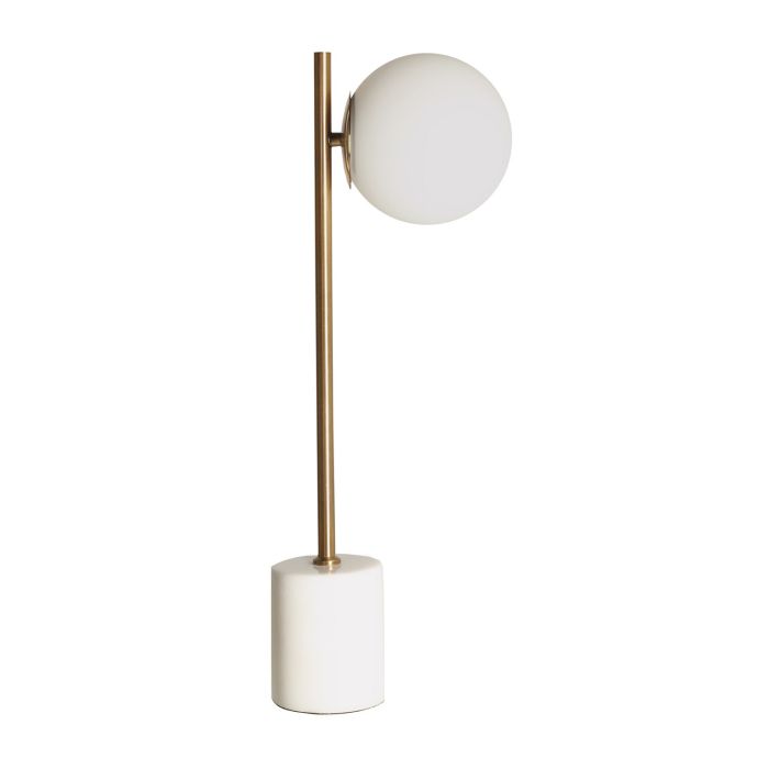 Lámpara de Sobremesa Art Decó Hierro Vidrio, 67 Cm