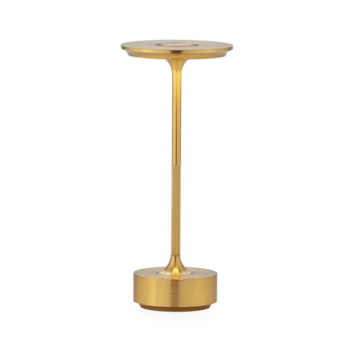 Lampara de Sobremesa Portatil 13x13x28 Metal -- Dorado