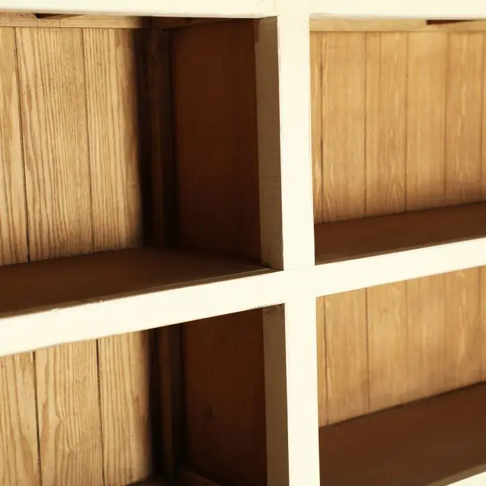 Estantería Blanco Roto Madera 8 Huecos, 191 Cm