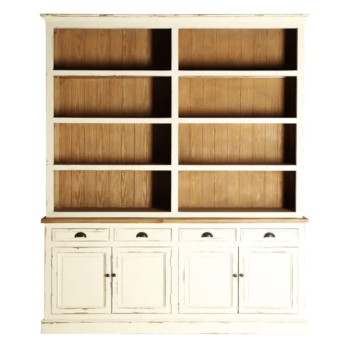Estantería Blanco Roto Madera 8 Huecos, 191 Cm