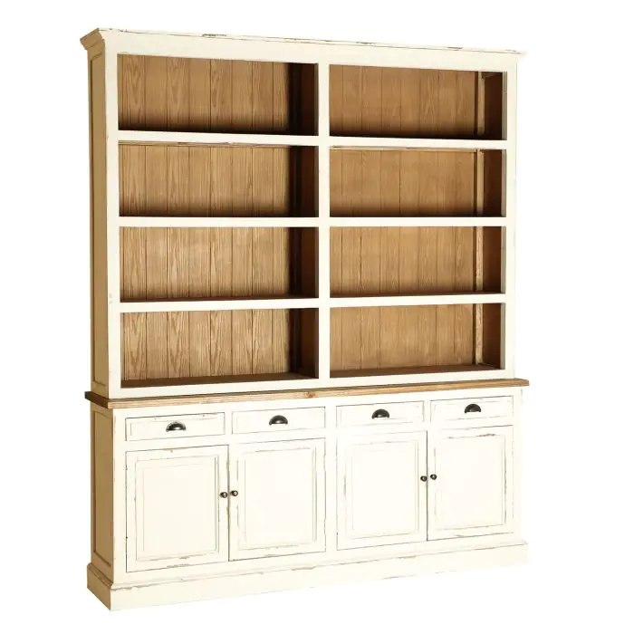 Estantería Blanco Roto Madera 8 Huecos, 191 Cm