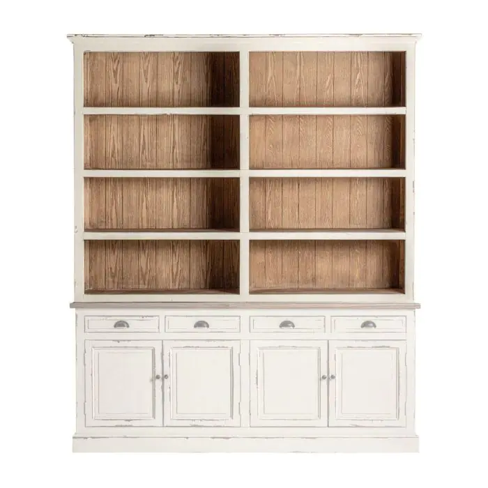 Estantería Blanco Roto Madera 8 Huecos, 191 Cm