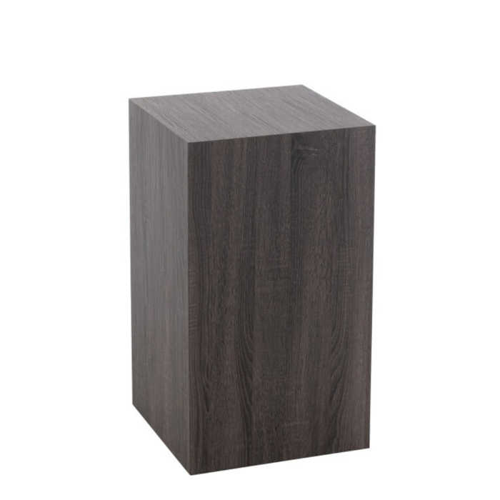 Base rectangular diseño moderno en madera, MDF con chapa gris small.