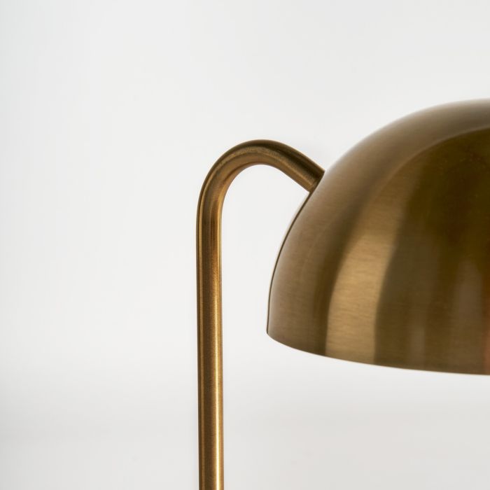 Lámpara de Sobremesa Acero Marrón/Oro, 46 Cm