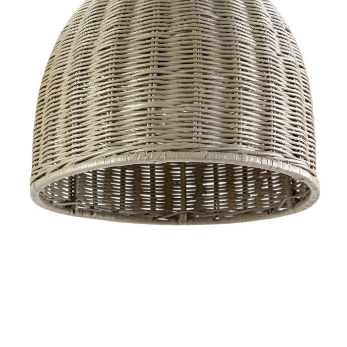 Lámpara de Techo Estilo Nórdico Gris Mimbre, 35 Cm