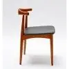 Silla vintage megro, marrón, madera fresno, Salón Red 49 