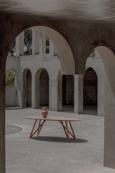 Mesa Comedor Ovalada Madera Teca Reciclada, 220 Cm