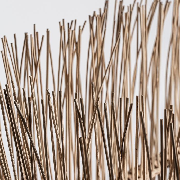 Sofá de Jardín Estilo Étnico Ratán Algodón Natural, 104 Cm