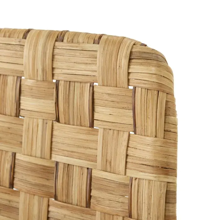 Taburete 51x44x94 Mimbre/Metal -- Natural/Marrón Oscuro