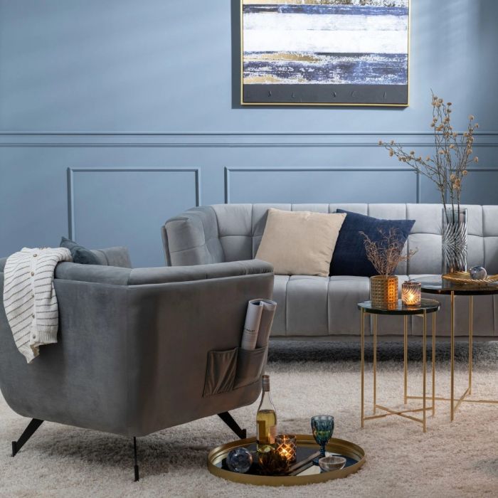 Sillón Lounge Moderno con Diseño VIntage Gris