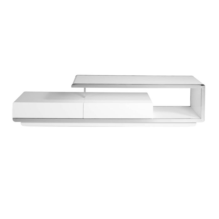Mueble Tv Moderno lacado Blanco, 200 cm