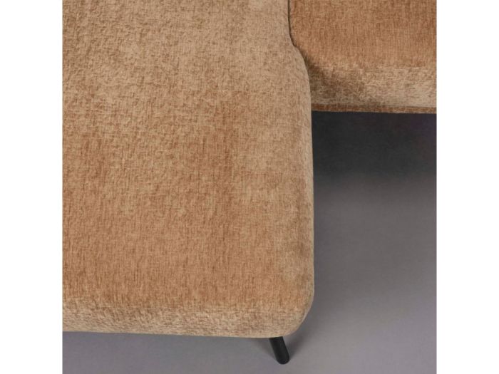 Sofá Harper Tejido Color Camel Metal, 246 Cm