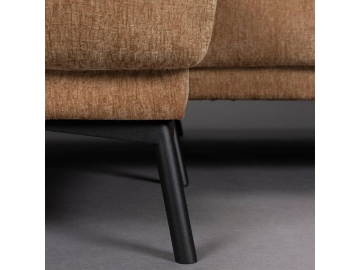 Sofá Harper Tejido Color Camel Metal, 246 Cm