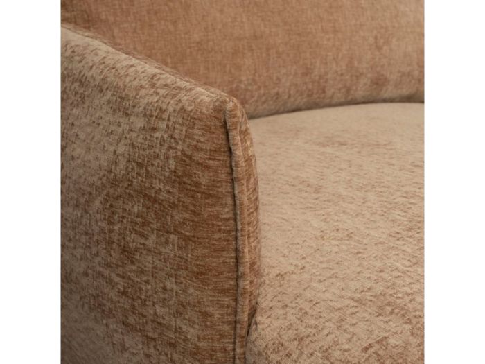 Sofá Harper Tejido Color Camel Metal, 246 Cm