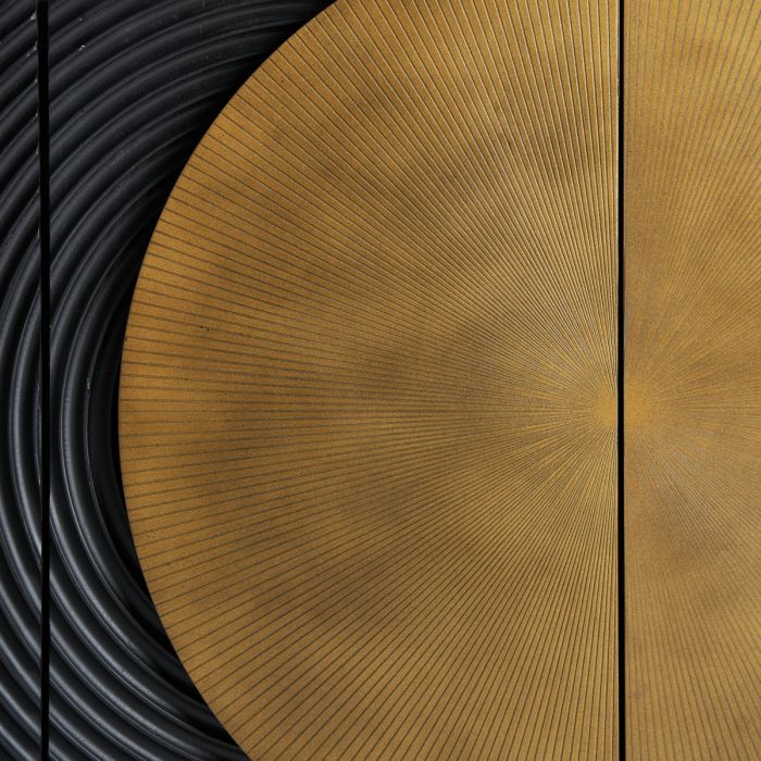 Aparador Madera Mango Hierro Negro/Oro, 203 Cm