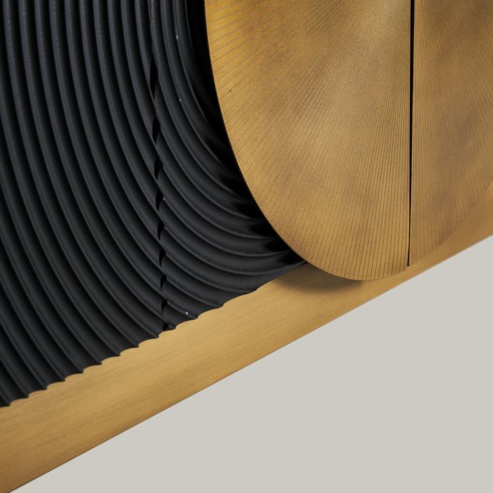 Aparador Madera Mango Hierro Negro/Oro, 203 Cm
