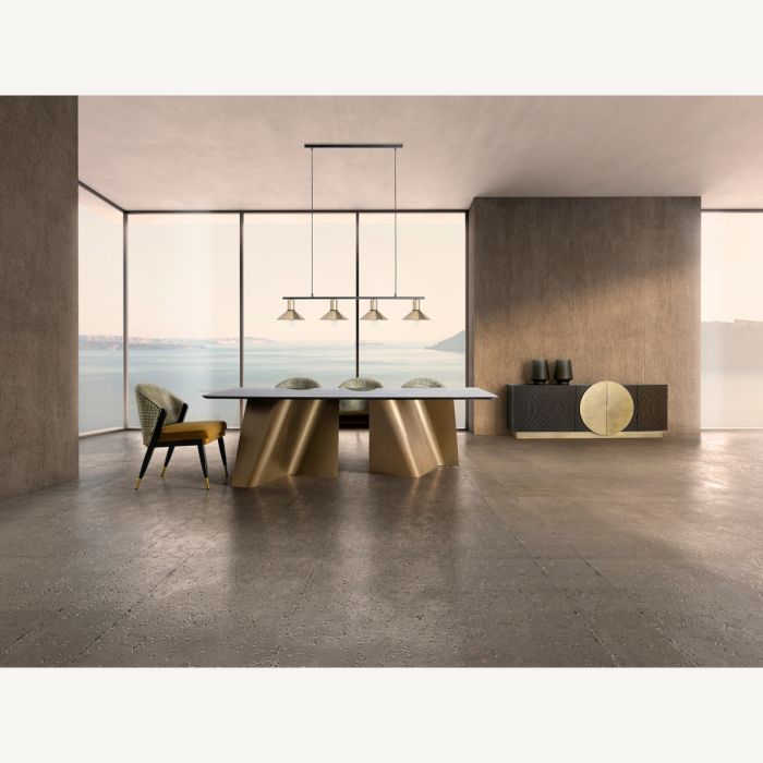 Aparador Madera Mango Hierro Negro/Oro, 203 Cm