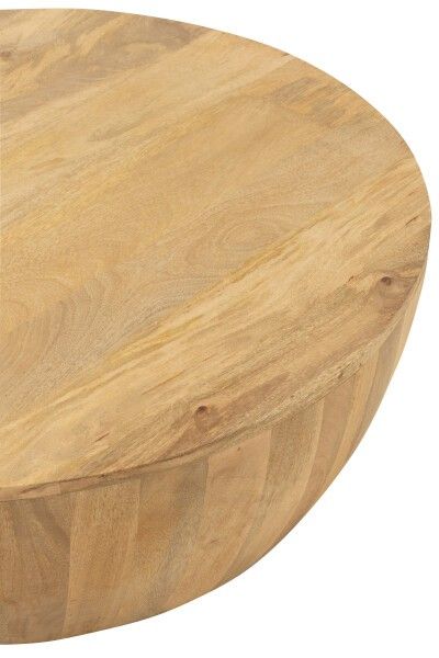 Mesa Centro Redonda Madera Natural, 88'5 Cm