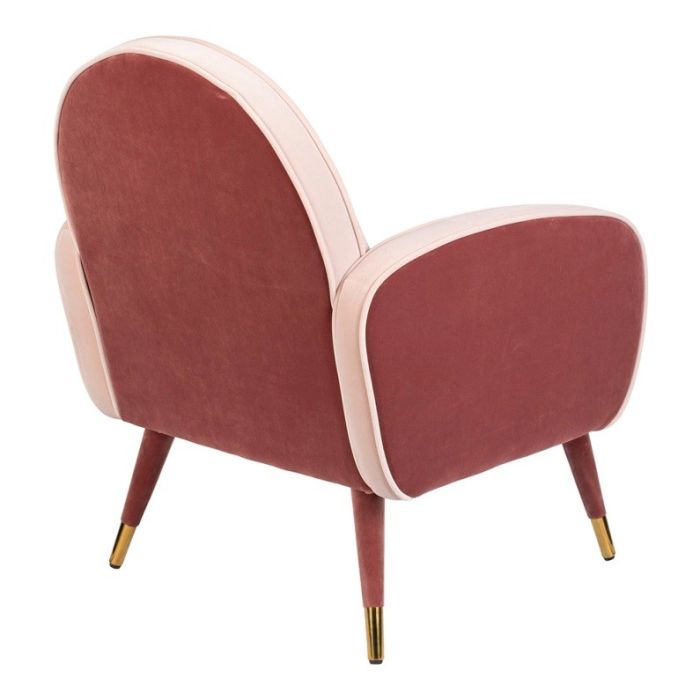 Sillón Tejido Madera Blanco Rosa, 80 Cm